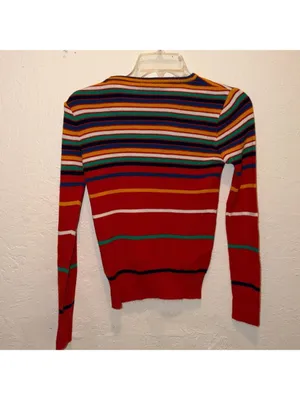 60’s Vintage Sweater Rainbow striped lightweight sweater unisex 70s cottagecore thumbnail 6