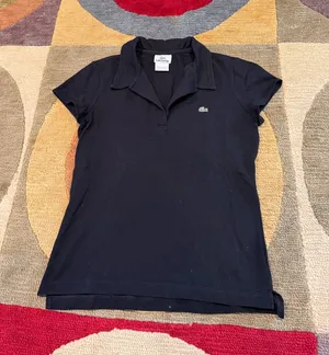 Lacoste Black Short Sleeve Collar Classic Polo Shirt Women’s Size 36 / US XS thumbnail 1