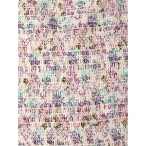 LOVESHACKFANCY Floral Smocked Mini Dress Puff Sleeve Asymmetric Ruffle Coquette thumbnail 5