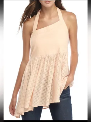 Free People Just Can't Get Enough Halter Top Size Large thumbnail 1