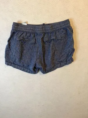 Old Navy Women's Blue Linen-Blend Elastic Waist Drawstring Shorts Size Medium thumbnail 2