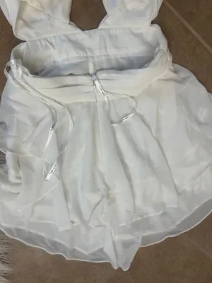 The Clothing Company White Chiffon ruffled Skort Dress/backless thumbnail 7