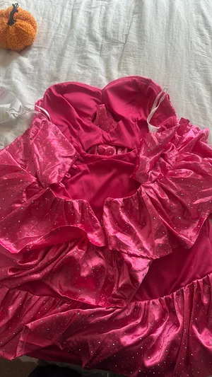 Pink Sparkly Homecoming Windsor Dress thumbnail 4