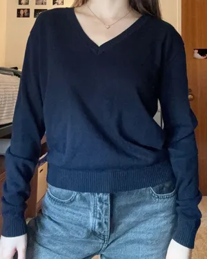 Brandy Melville Navy Sweater thumbnail 1