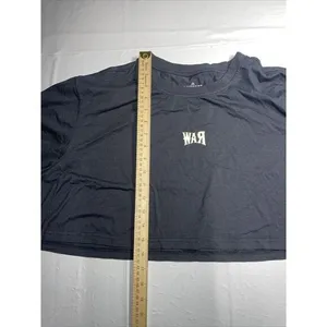 Rawgear Women‎ Black Crop Top T-shirt Size Large thumbnail 4