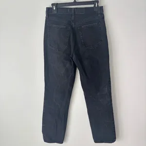 Abercrombie & Fitch The 90s Straight Ultra High Rise Black Denim Jeans thumbnail 7