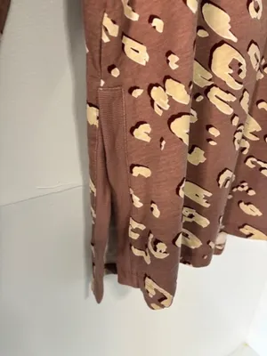 Wonderly NWT Women's L Animal Print Tunic Top Long Sleeve Side Slits Relaxed Fit thumbnail 5