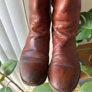 Frye Melissa Button Brown Leather Cognac Tall Riding Boots, Women’s Size 7 thumbnail 14