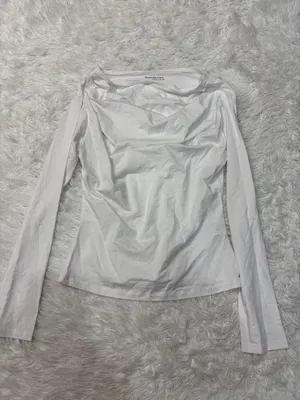 Abercrombie & Fitch Soft Modal Blend Slash Top White thumbnail 3