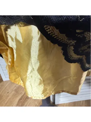 Vintage 90s dress black gold brocade floral whimsigoth cocktail wedding guest XL thumbnail 7