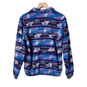 Vintage Patagonia Synchilla Fleece Pullover Purple Blue Geometric Size Medium thumbnail 2