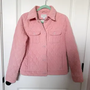 Vtg Y2K Sonoma Womens Pink Quilted Corduroy Bomber Jacket Small Utility 00s thumbnail 1