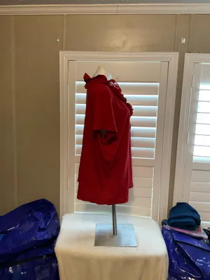 Ralph LaurenRed Ruffled Blouse thumbnail 3