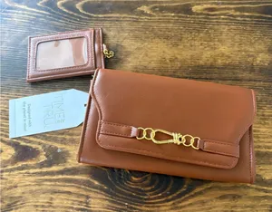 Time And Tru Brown Woven Wallet And Key Chain Card‎ Holder thumbnail 1