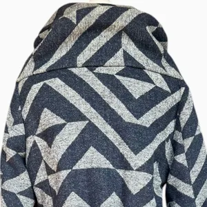 Mossimo Supply Co. Two Tone Geometric‎ Wrap Pea Coat With Oversized Collar Sz M thumbnail 9