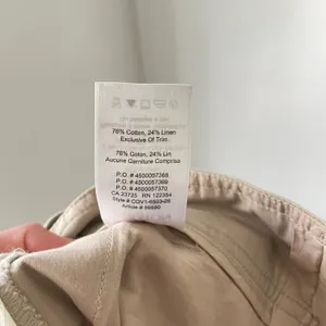 Babaton Beige Linen Blend Wide Leg Culotte Pants With Detachable Belt thumbnail 8