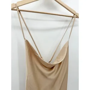 Show Me Your‎ Mumu Verona Champagne Luxe Satin Dress Gold Midi Womens Size M thumbnail 6