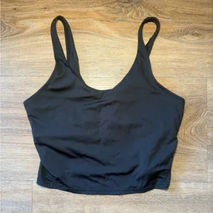 Women's Black Sports Bra Top thumbnail 6