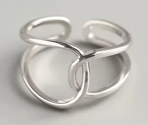 NEW Knot‎ Ring, 925 Sterling Silver Adjustable thumbnail 1