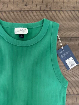 Universal Thread Green Ribbed Tank Top thumbnail 2