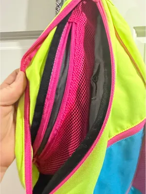 KAVU Rope Sling Bag Neon Lime Blue Pink Colorblock Y2K Outdoor Crossbody thumbnail 9