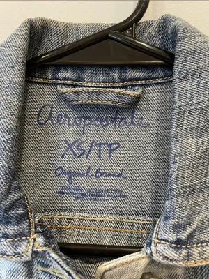 Aeropostale Light Blue Star-Stripe Denim Vest xs -trendy boho looks thumbnail 2