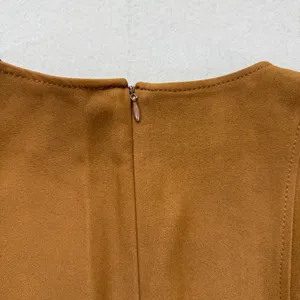 Zara Womens Faux Suede Fit and Flare Mini Dress Camel Brown Sleeveless Small‎ thumbnail 7