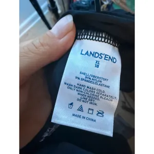 Lands’ End Black Embroidered Swim Cover Tunic thumbnail 4