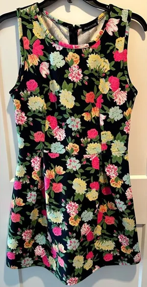 Women's Jella Couture Fit‎ And Flare Floral Print Dress Size Medium EUC thumbnail 1