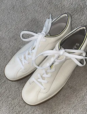 Rothy’s The Lace Up Vanilla Off White Textile Athletic Sneaker Shoes Wm 9US 40EU thumbnail 1