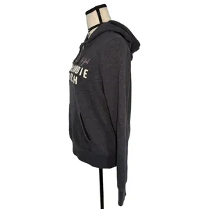 Abercrombie & Fitch New York Logo Hoodie Sweatshirt | Vintage Y2K Gray Medium thumbnail 2