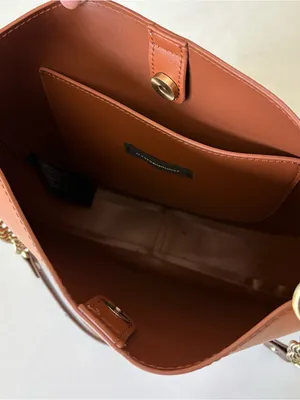 Anthropologie Brown Hobo Bag Triple 7 Modern Moon Shoulder Crossbody Bag Tote thumbnail 6