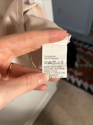 Amazon Women's Satin Button-Up Blouse in Champagne thumbnail 5