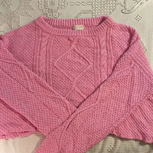 Altar’d State Cropped Pink Sweater thumbnail 1