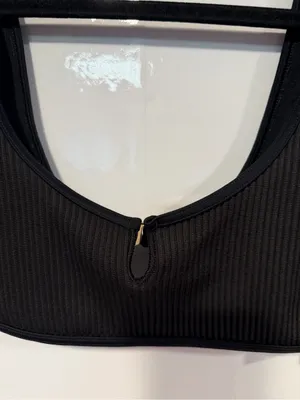 Hollister Black‎ Ribbed Scoop V Neck Swim Top thumbnail 2