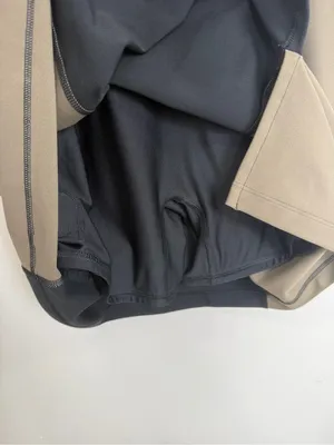 Triangle Panel Mini Dress in Black, Beige & Olive thumbnail 6