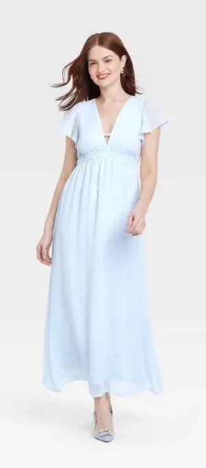 🌸Nwt A New Day Blue Dolman Style Maxi Dress Size X-Small🌸 thumbnail 1