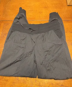 Lululemon Dance Studio Joggers black size 8 cuffed Logo Pants thumbnail 1