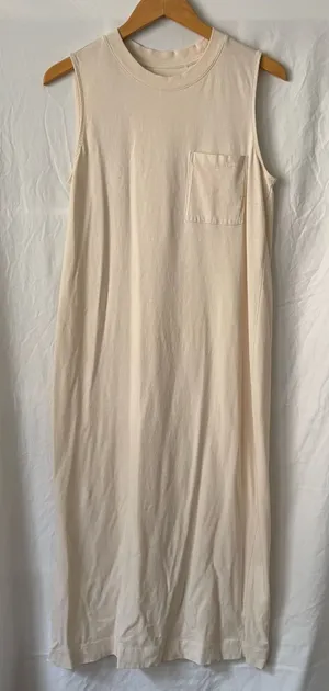 Everlane Cream Sleeveless Midi Tank Dress thumbnail 1
