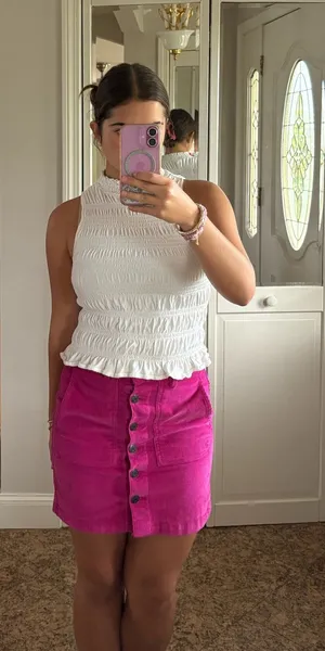 Wild Fable Brink Pink Corduroy Miniskirt thumbnail 1