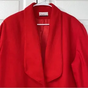 Diana Marco Red Blazer/Jacket Red Size XL thumbnail 3