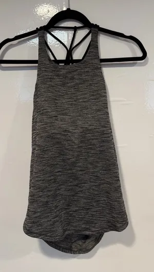 Grey Space-Dye Lululemon 2 in 1 Racerback Tank Top‎ thumbnail 1