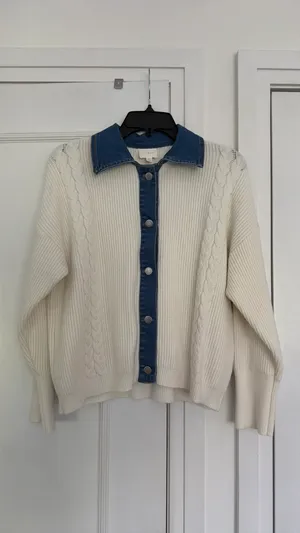 Cyrus Denim Trim Sweater thumbnail 2