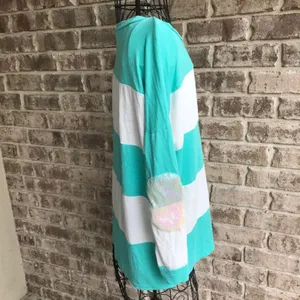 Pink Owl Apparel Color Block Top Sequins Retro thumbnail 4