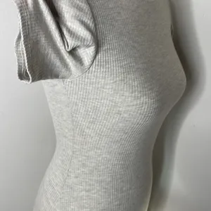 Reformation Jeans Gray Ribbed Mini Dress Shirt Dress Kendy Knit Dress‎ thumbnail 5