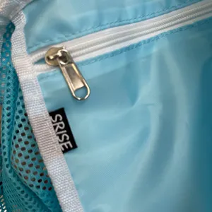 SRISE Mesh Beach Tote Bag Unisex Large Turquoise Blue Summer Vacation Pockets‎ thumbnail 2