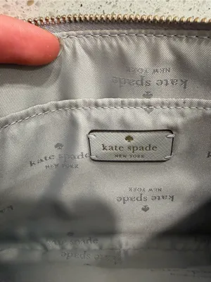 Kate Spade Grey Leather Crossbody Purse Women’s EUC thumbnail 6