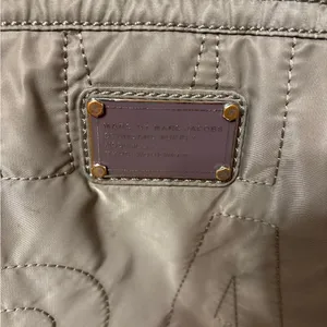 Marc Jacobs Quilted Laptop Case w/ Shoulder Strap - Taupe gray like 16x12” thumbnail 2