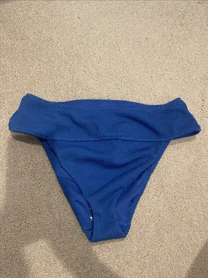 New Show Me Your Mumu Del Rey Bikini Bottoms size Small S Cobalt Blue Scrunch thumbnail 5