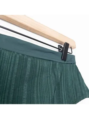 NEW Tavik Pernille High Waisted Bikini Bottom L Pine Green Metallic Stripe Swim thumbnail 10